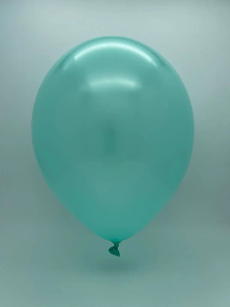5" Pearl Metallic Seafoam Tuftex Latex Balloons (50 Per Bag) - Image 2