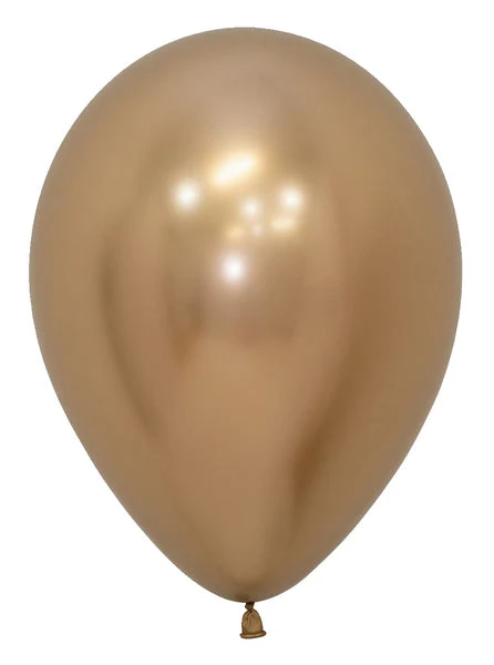 5" Reflex Gold Latex Balloons (100 Per Bag) Sempertex/Betallatex