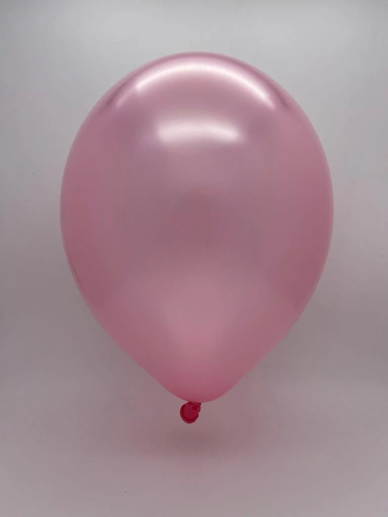 5" Shimmering Pink Tuftex Pearl/Metallic Latex Balloons (50 Per Bag) - Image 2