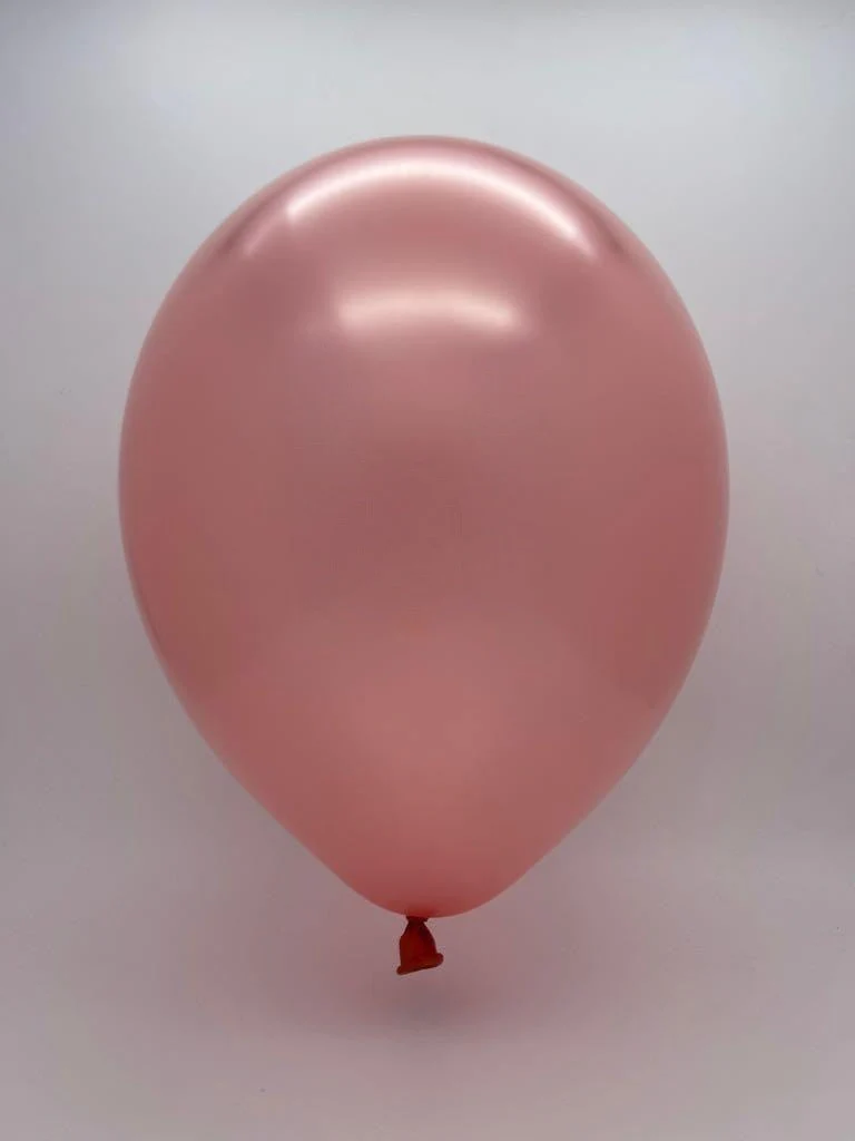 5 Inch Tuftex Pearl/Metallic Latex Balloons (50 Per Bag) Rose Gold - Image 2