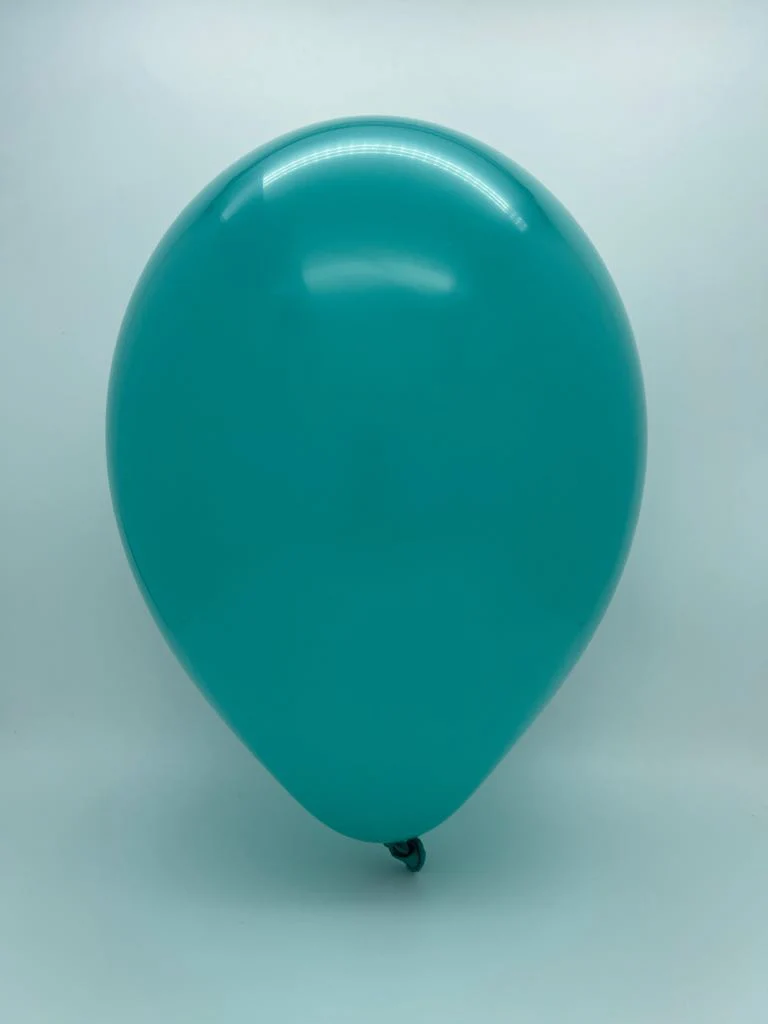 5 Inch Tuftex Latex Balloons Designer Balloons (50 Per Bag) Teal - Image 2