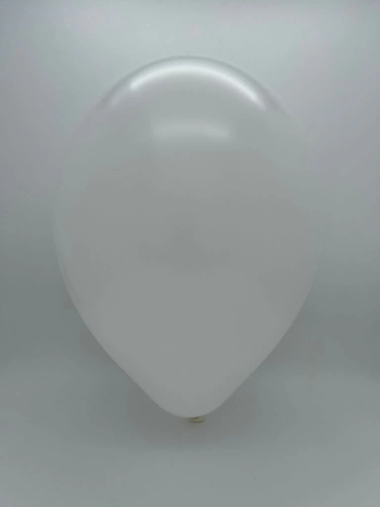 5" White Tuftex Standard Latex Balloons (50 Per Bag) - Image 2