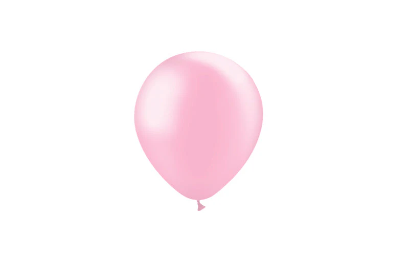 5'' Balloonia Latex Balloons Professional Line Metallic Baby Pink (100 Per Bag) - Image 3