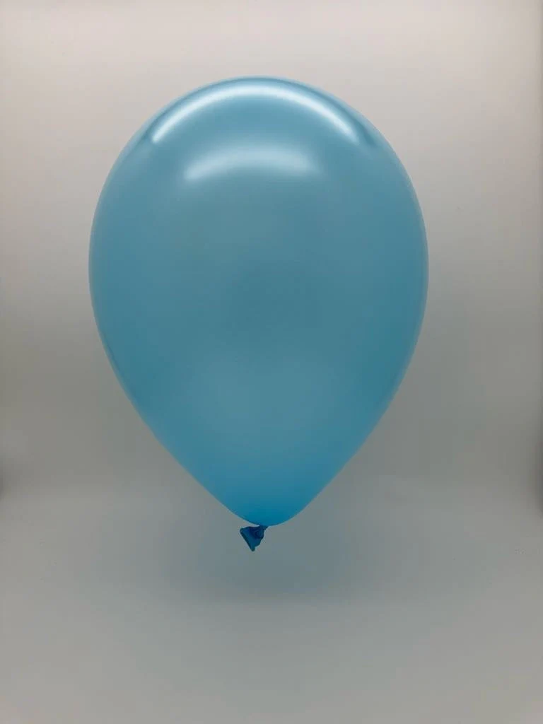 5'' Balloonia Latex Balloons Professional Line Metallic Sky Blue (100 Per Bag) - Image 2