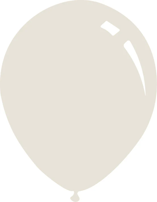 5" Deco Dusty White Decomex Latex Balloons (100 Per Bag)