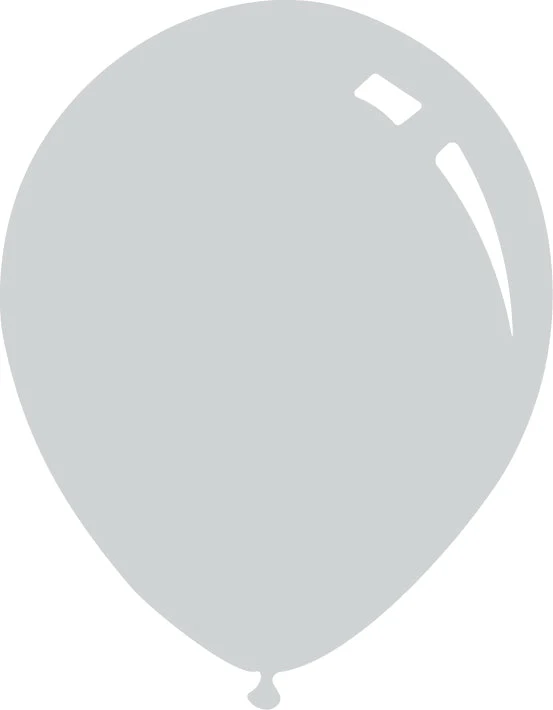 5" Deco Light Grey Decomex Latex Balloons (100 Per Bag)