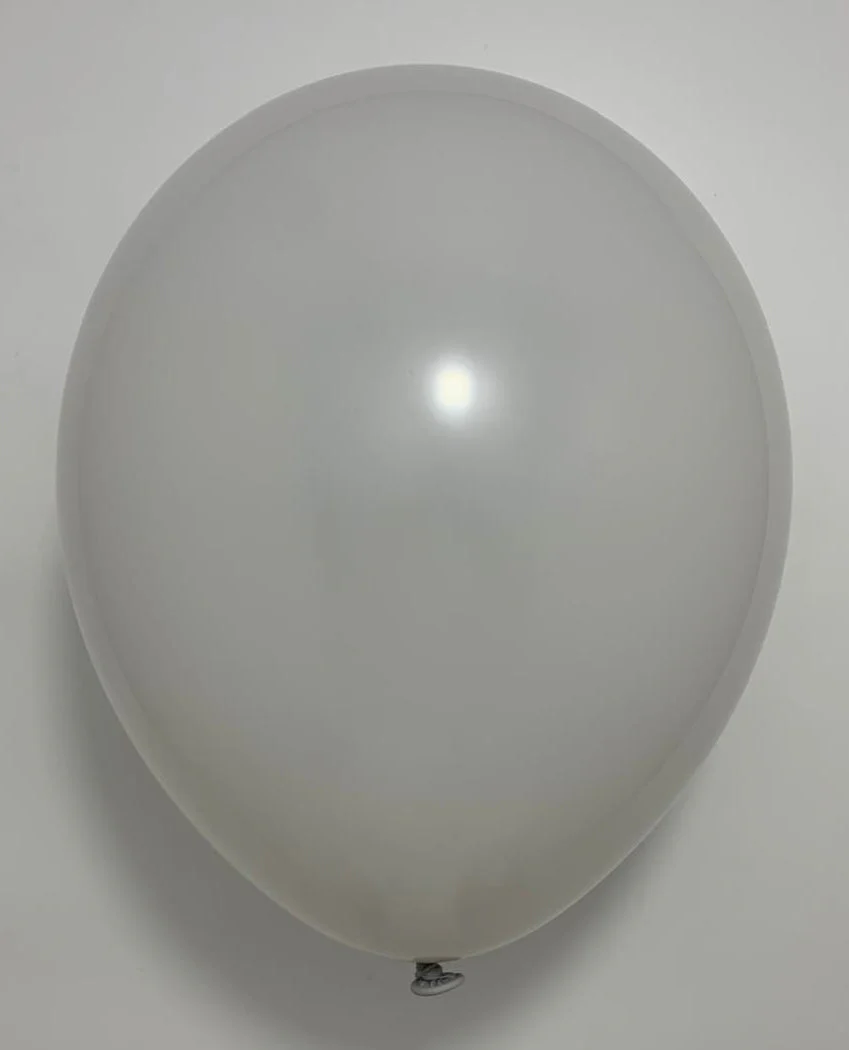 5" Deco Light Grey Decomex Latex Balloons (100 Per Bag) - Image 2
