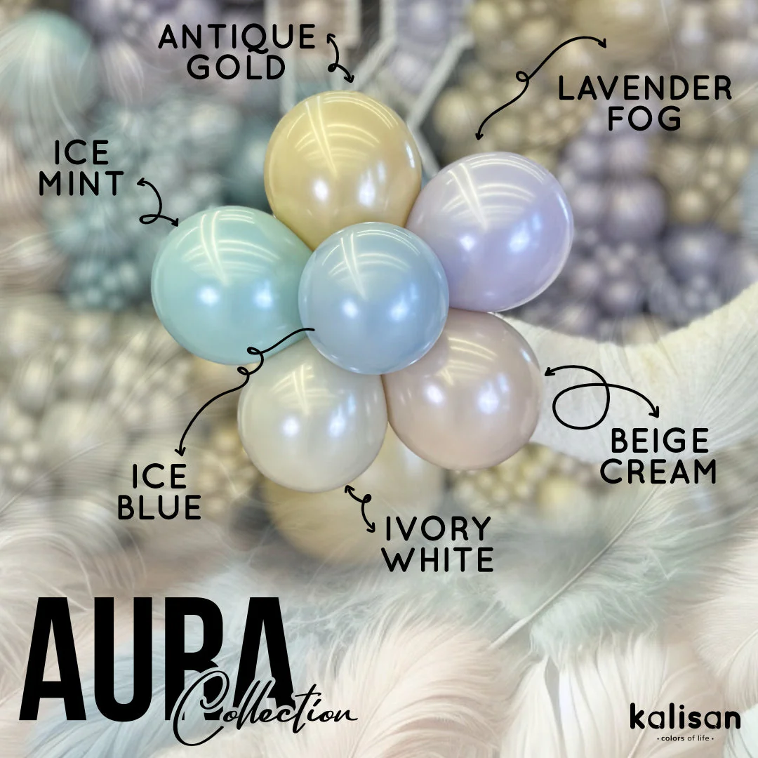 5" Kalisan Brand Latex Balloons Aura Beige Cream (50 Per Bag) - Image 8