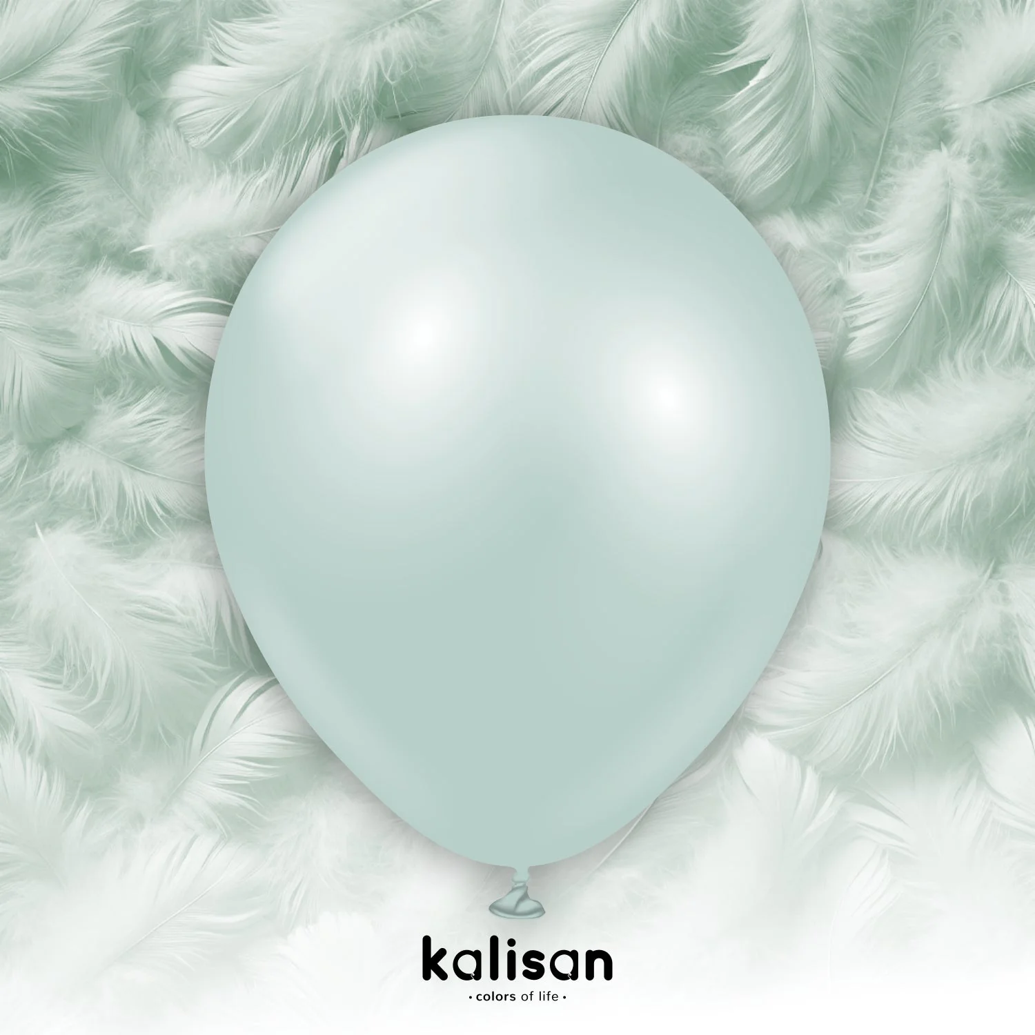 5" Kalisan Brand Latex Balloons Aura Ice Mint (50 Per Bag) - Image 3