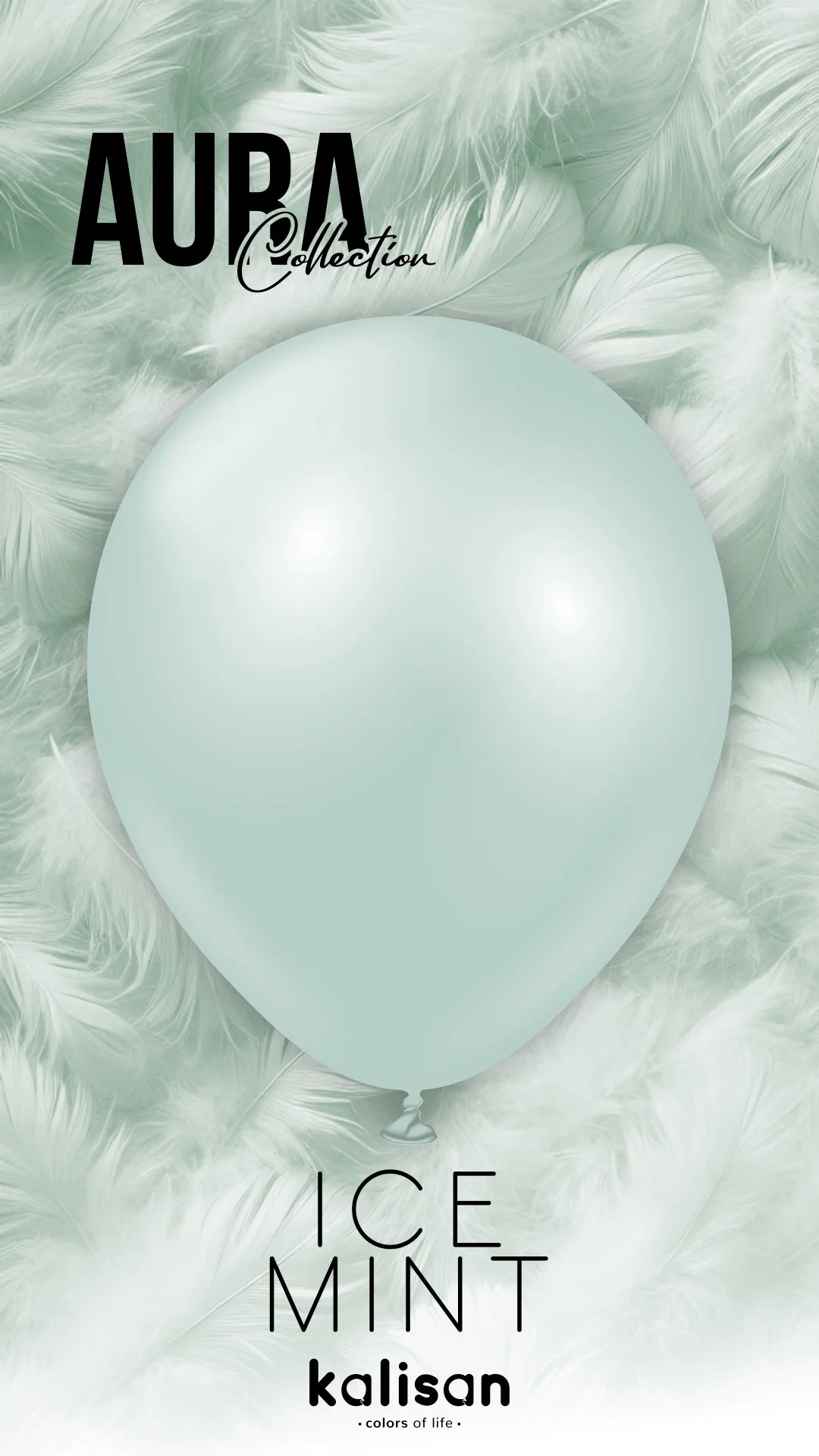 5" Kalisan Brand Latex Balloons Aura Ice Mint (50 Per Bag) - Image 5