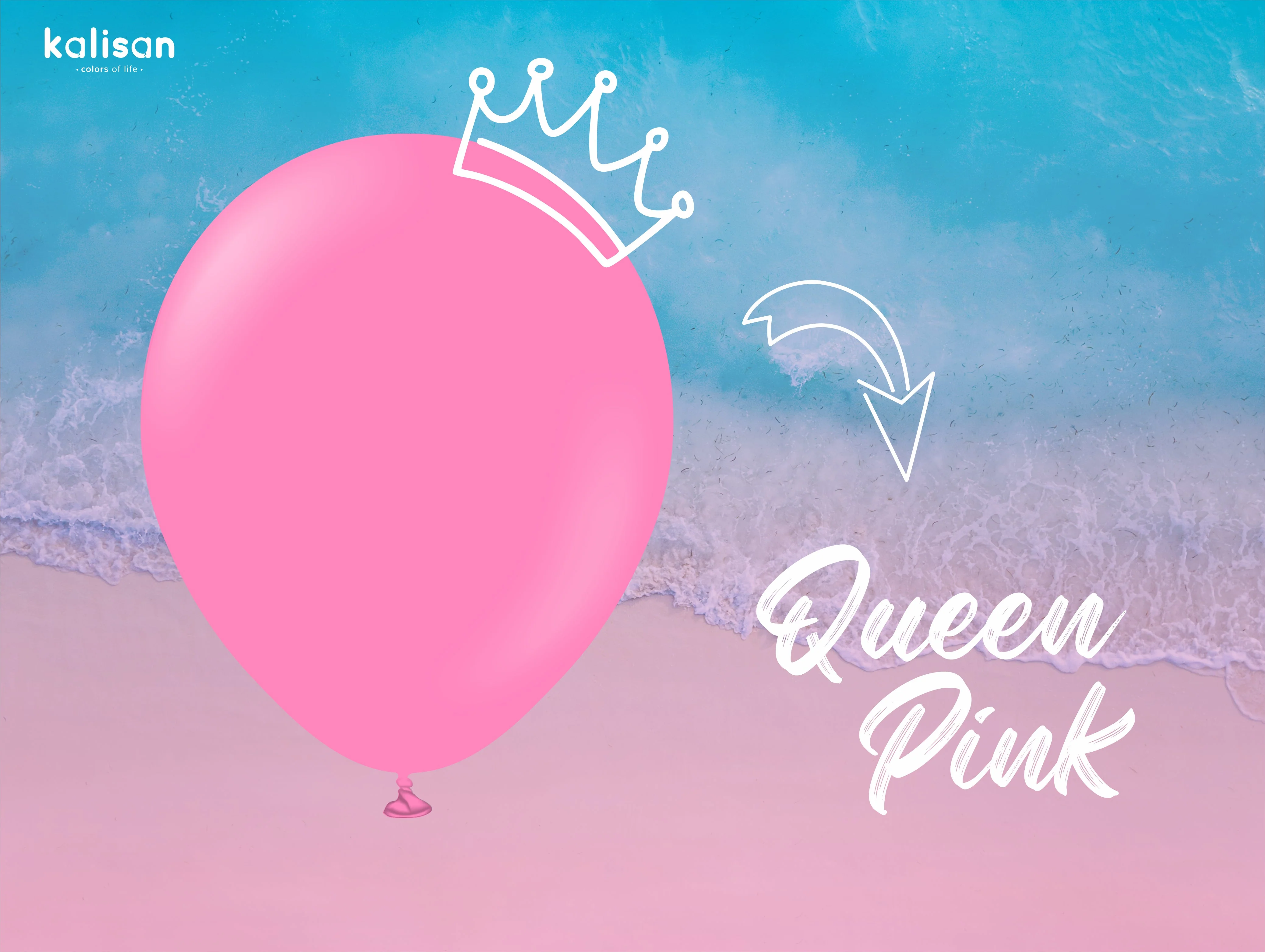5" Kalisan Latex Balloons Standard Queen Pink (50 Per Bag) - Image 4