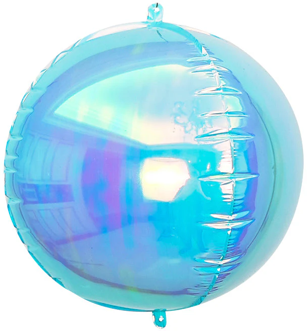 50" Airfill Balloon Pearl Lustrous Iridescent Blue *Do not Over Inflate. Inflates with wrinkles.*