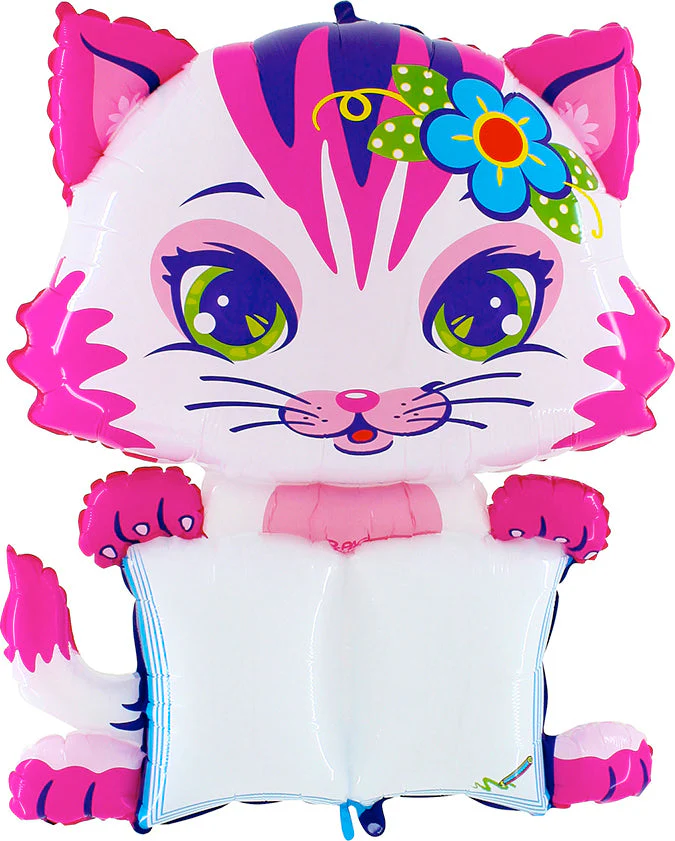45" Write on Balloon B-Pad Pretty Cat Foil Balloon