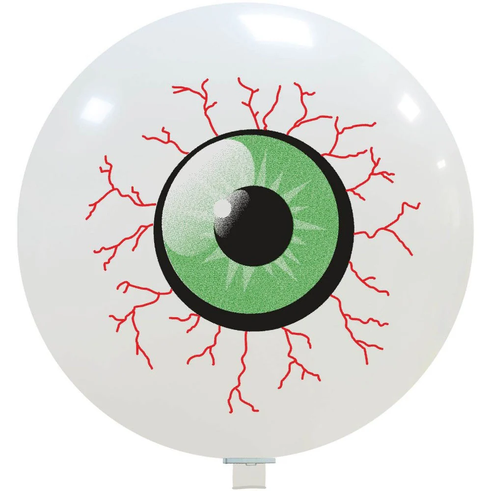 59" Eyeball 3 Color 1 sided (1 Per Bag) Cattex Brand Printed Latex Balloons