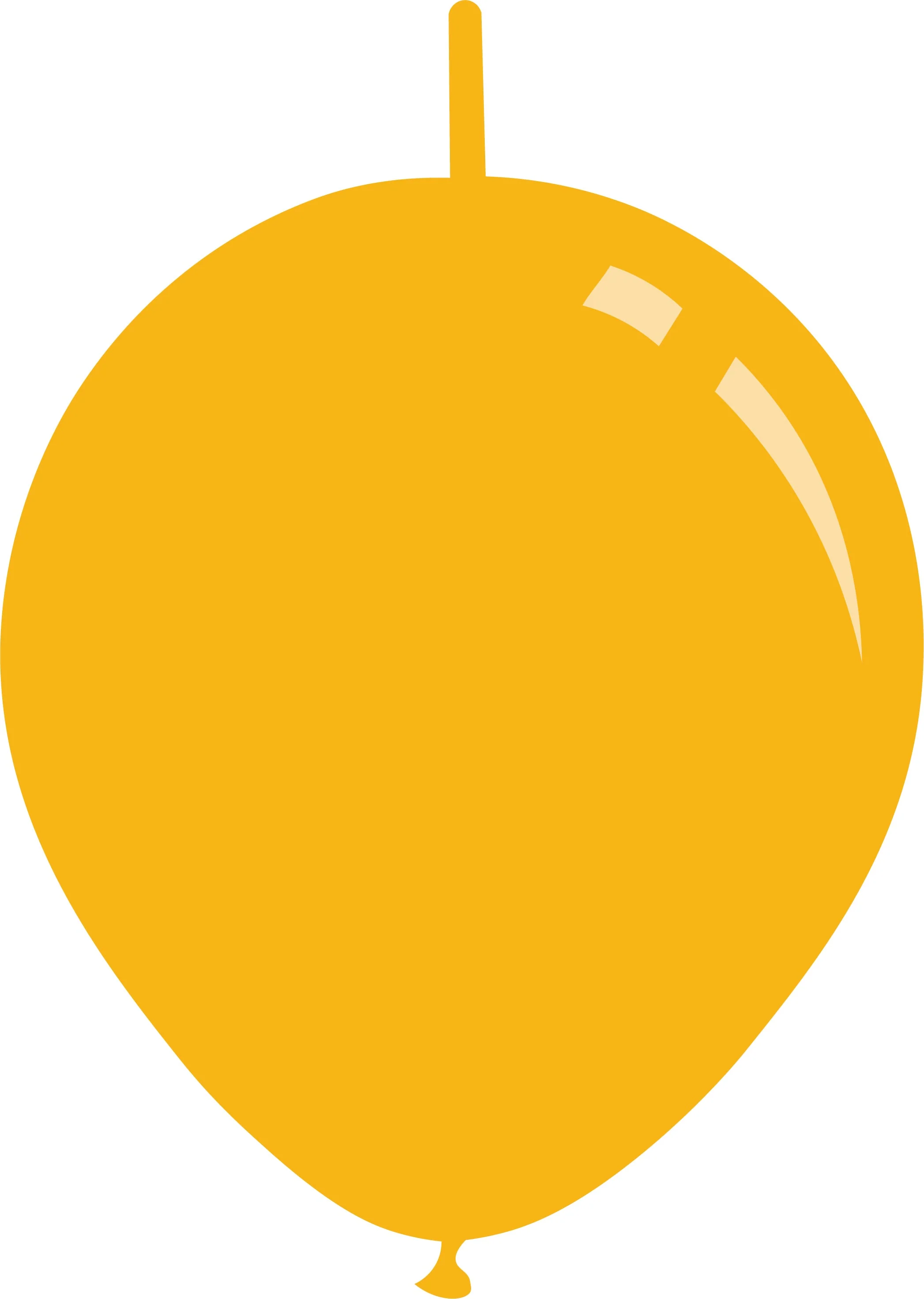 6" Deco Golden Yellow Orange Decomex Linking Latex Balloons (100 Per Bag)