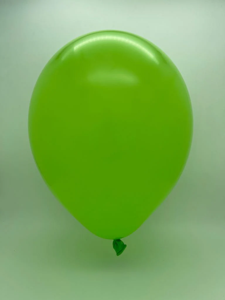 6" Deco Lime Green Decomex Linking Latex Balloons (100 Per Bag) - Image 2