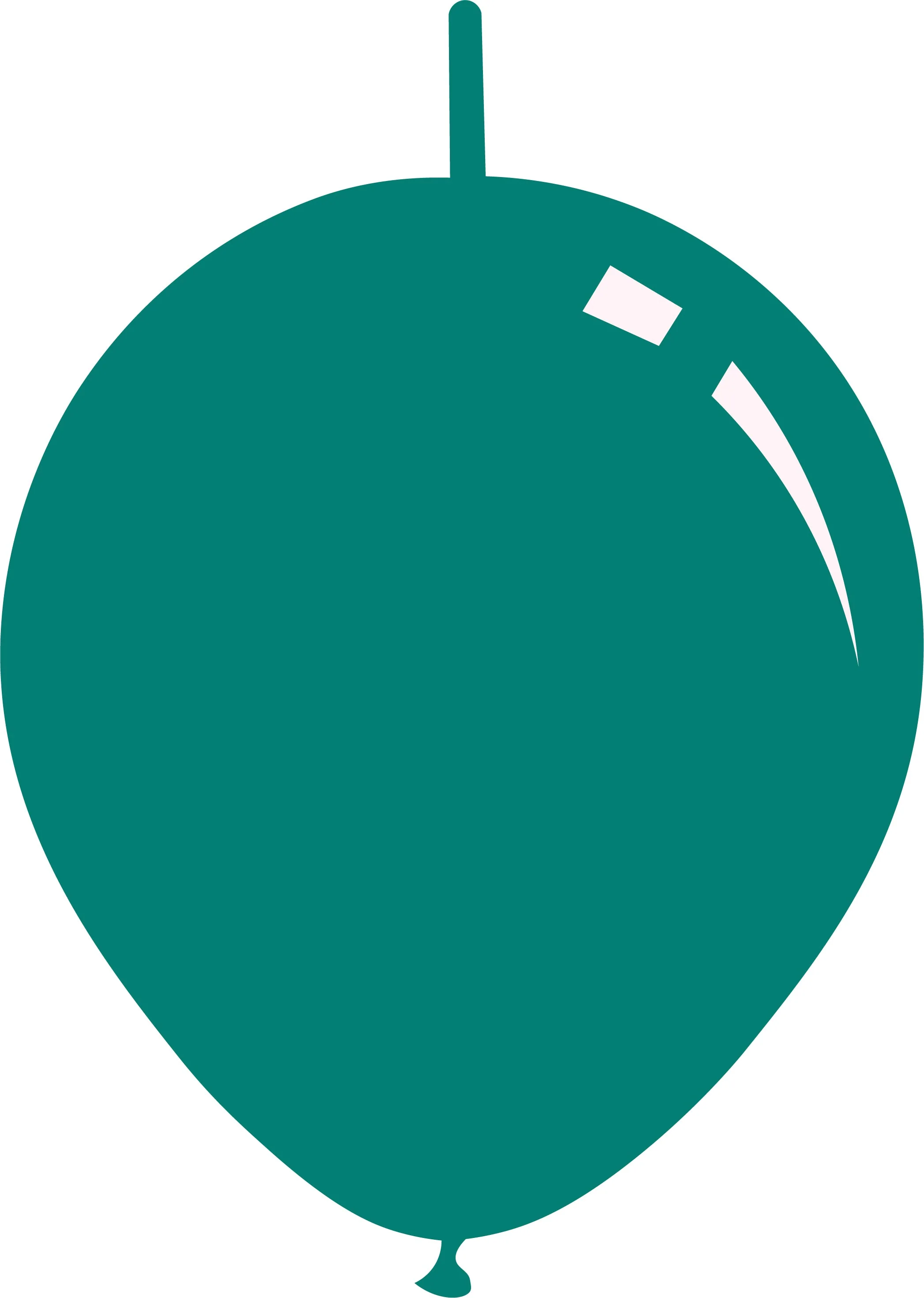 6" Metallic Emerald Green Decomex Linking Latex Balloons (100 Per Bag)
