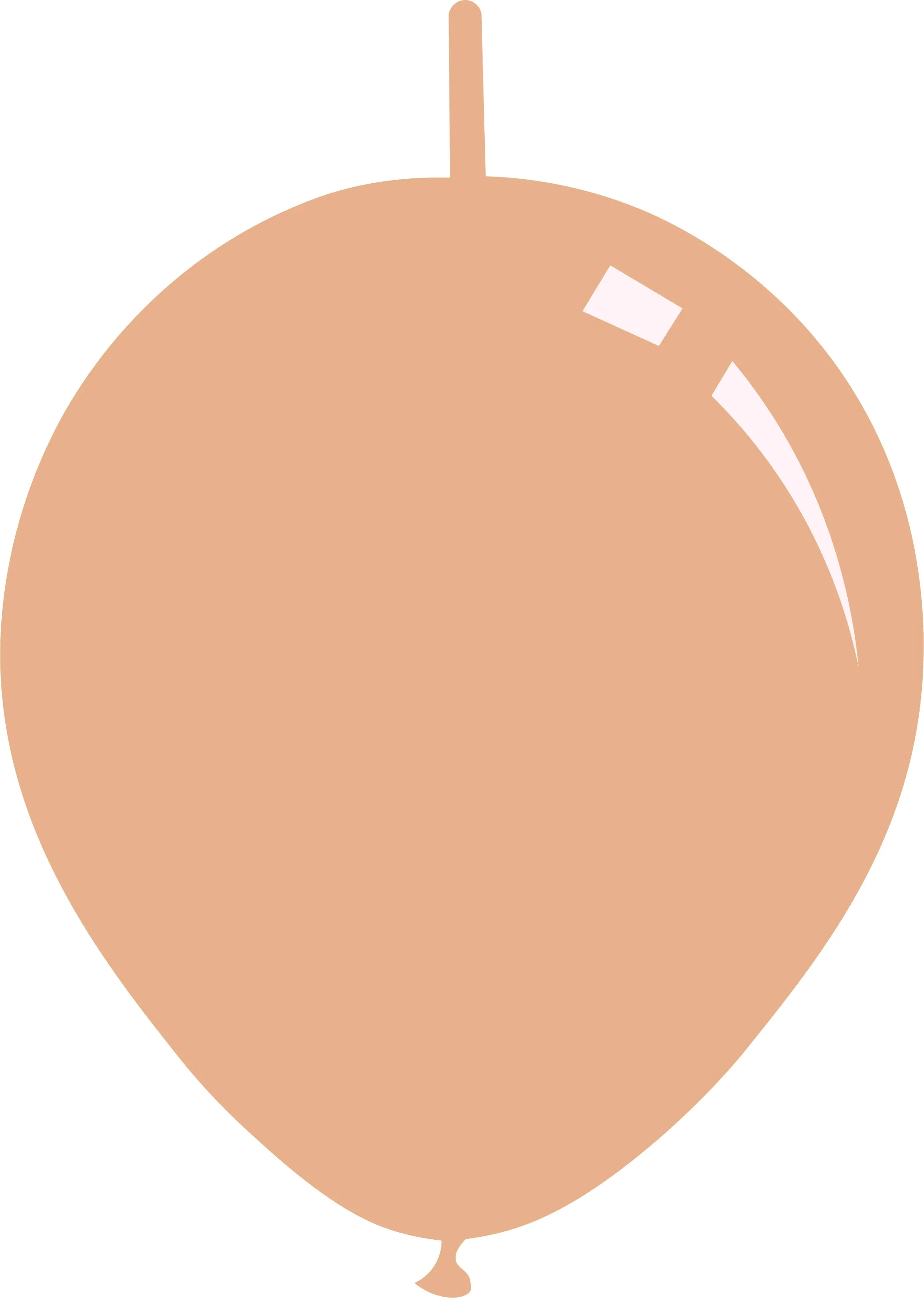 6" Metallic Peach Decomex Linking Latex Balloons (100 Per Bag)