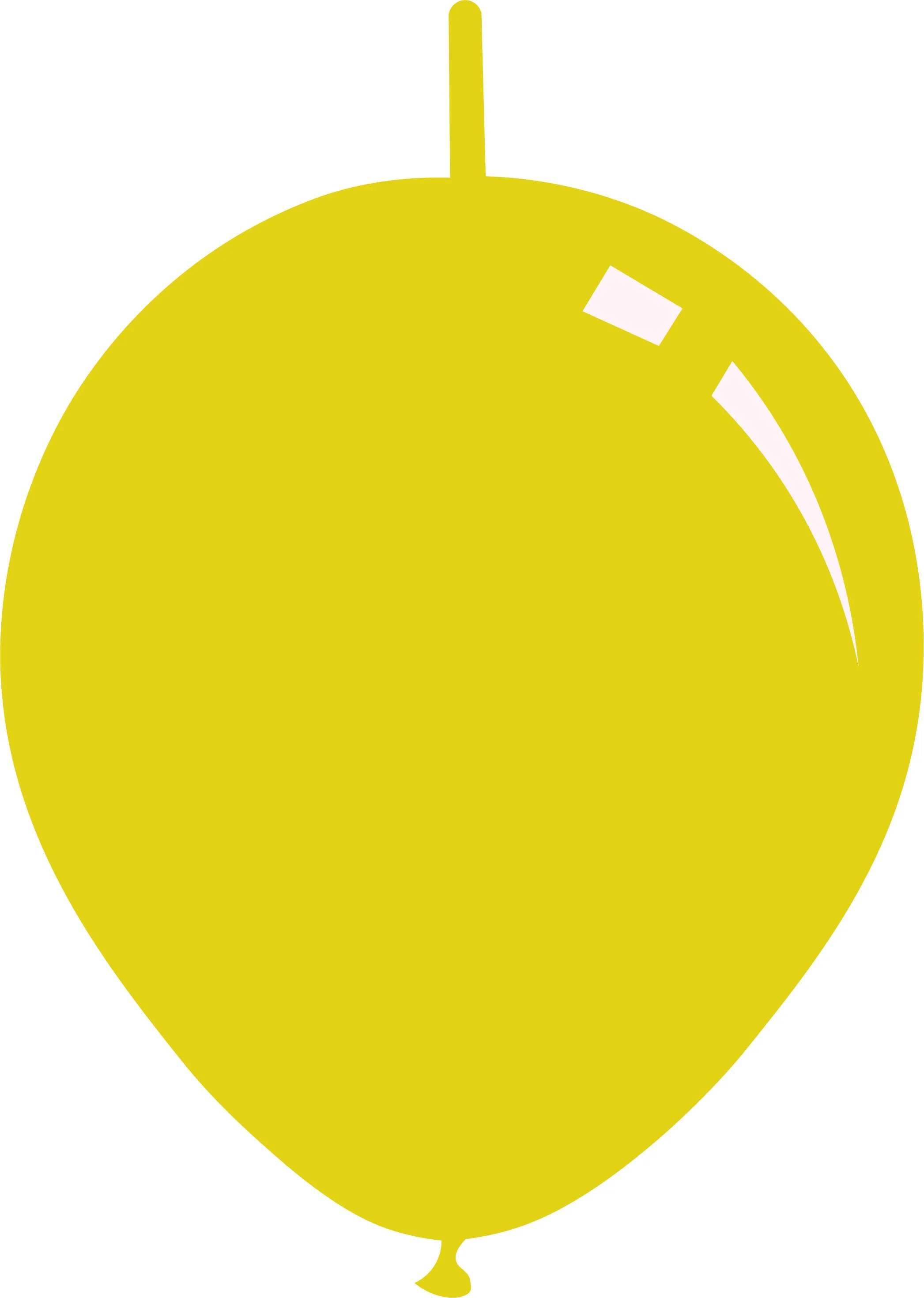 6" Metallic Yellow Decomex Linking Latex Balloons (100 Per Bag)