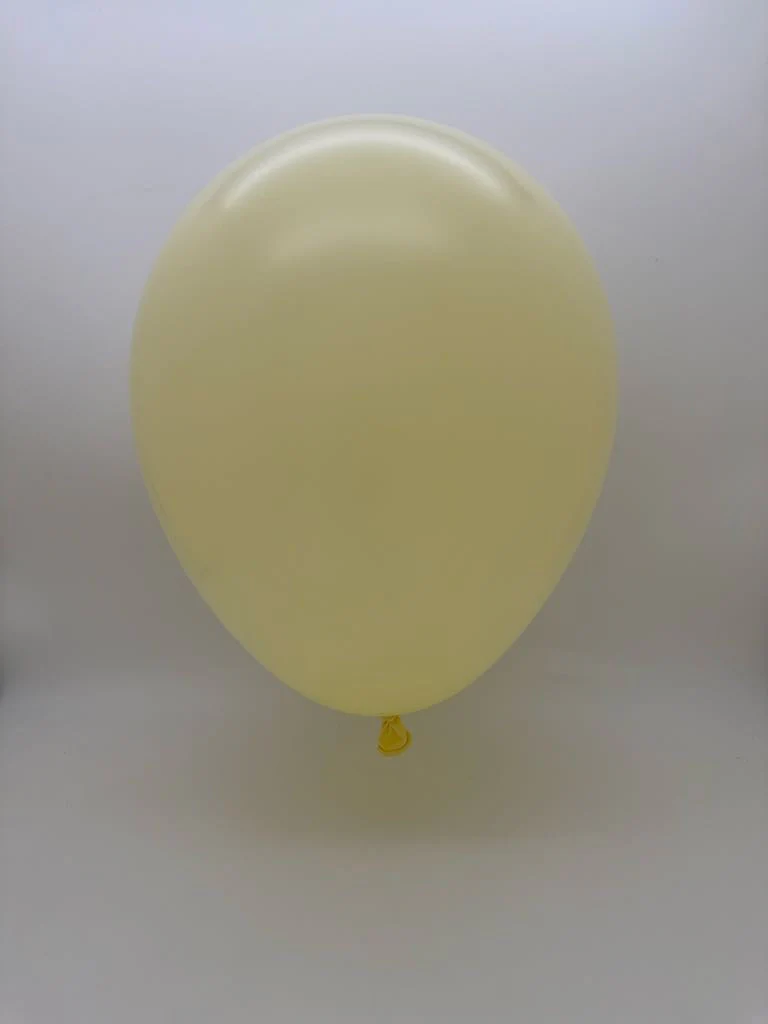 6'' Balloonia Brand Professional Line Latex Balloons Decolink Matte Yellow (100 Per Bag) - Image 2