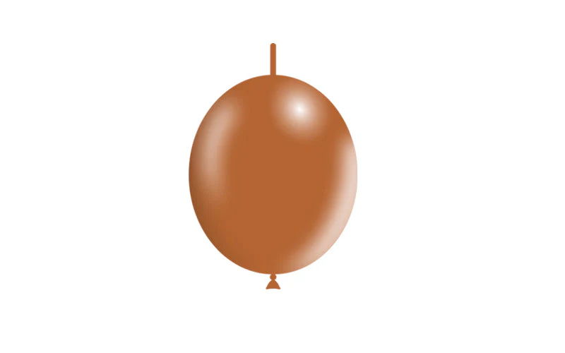 6'' Balloonia Brand Professional Line Latex Balloons Decolink Standard Brown (100 Per Bag) - Image 3