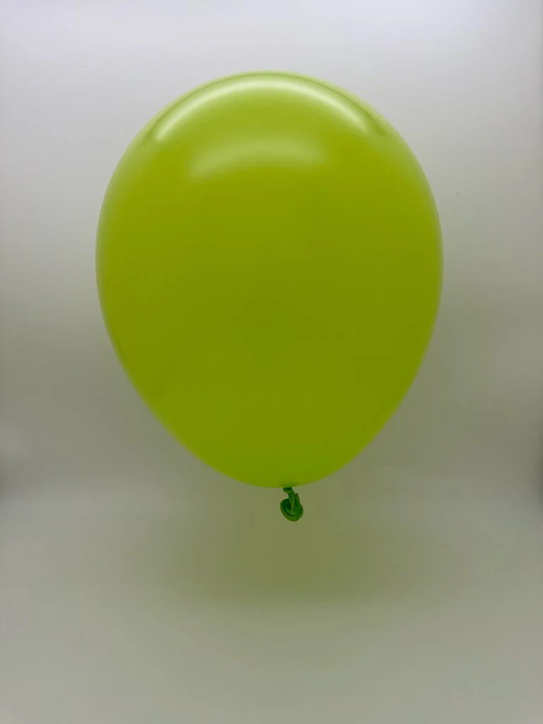 6'' Balloonia Brand Professional Line Latex Balloons Decolink Standard Lime Green (100 Per Bag) - Image 2
