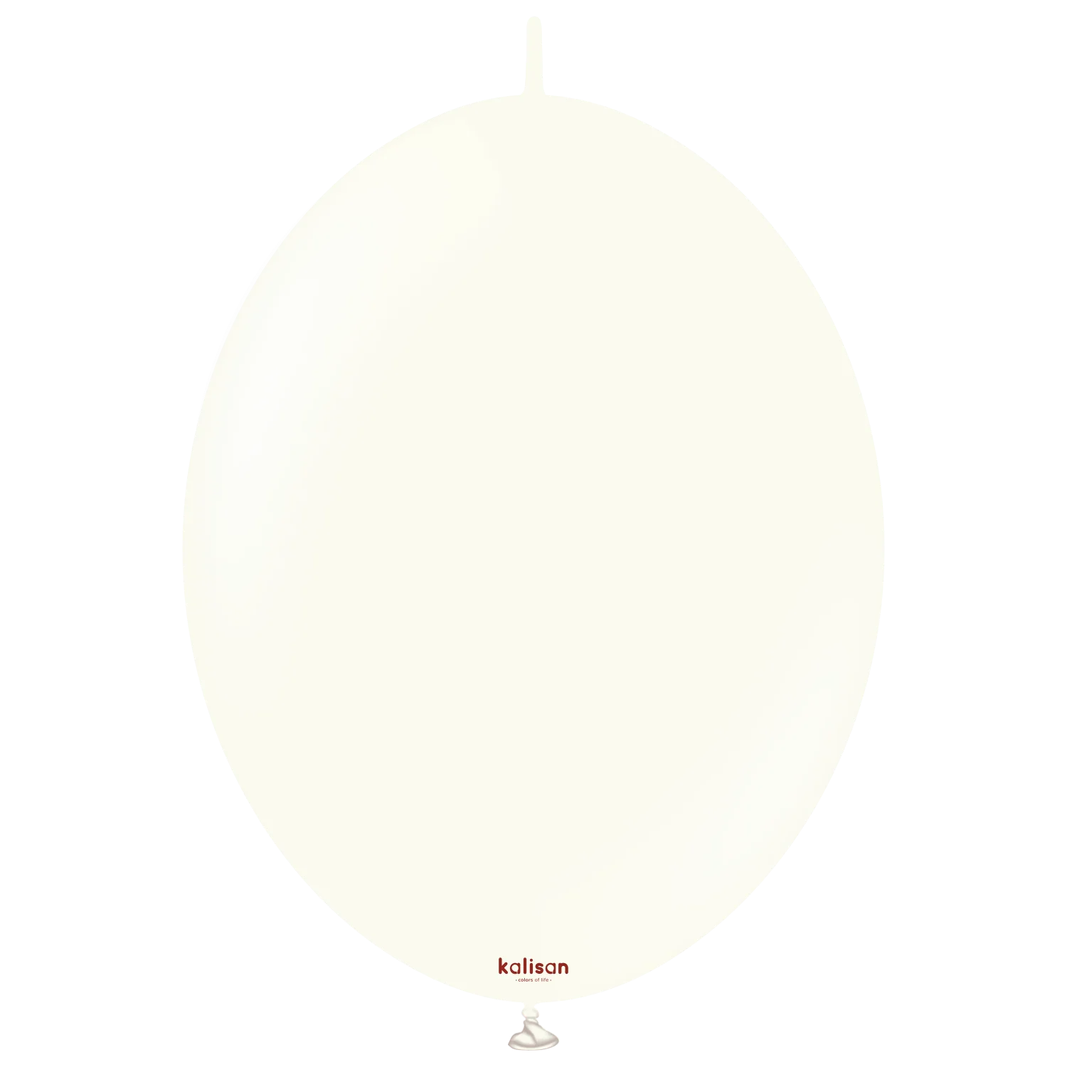 6" Kalisan Brand Linking Latex Balloons K-Link Retro White (50 Per Bag)