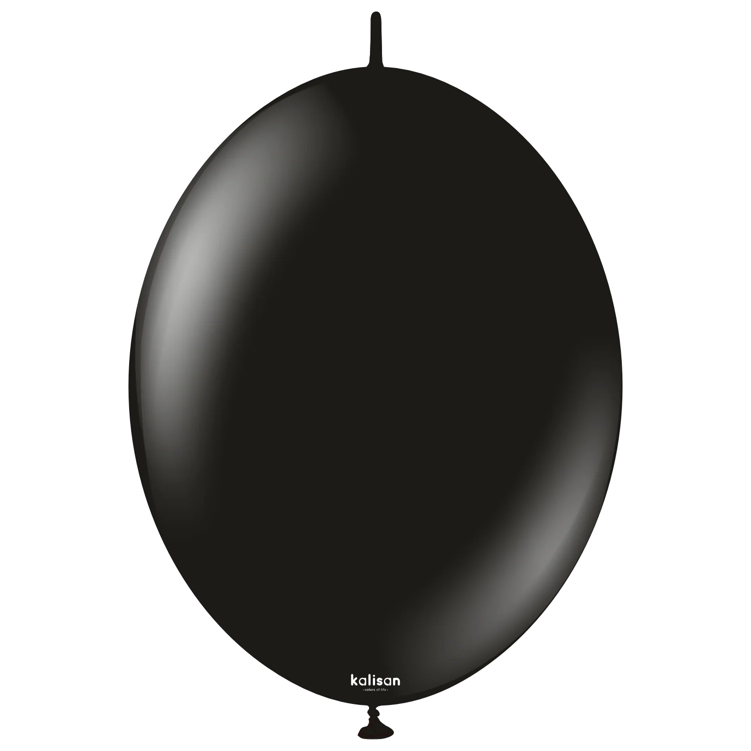 6" Kalisan Brand Linking Latex Balloons K-Link Standard Black (50 Per Bag)