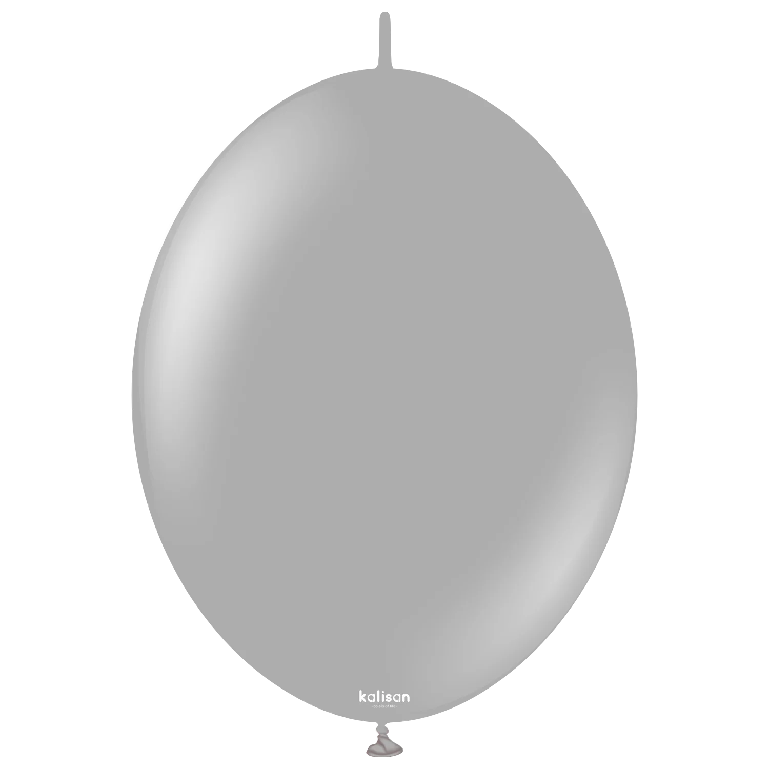 6" Kalisan Brand Linking Latex Balloons K-Link Standard Grey (50 Per Bag)