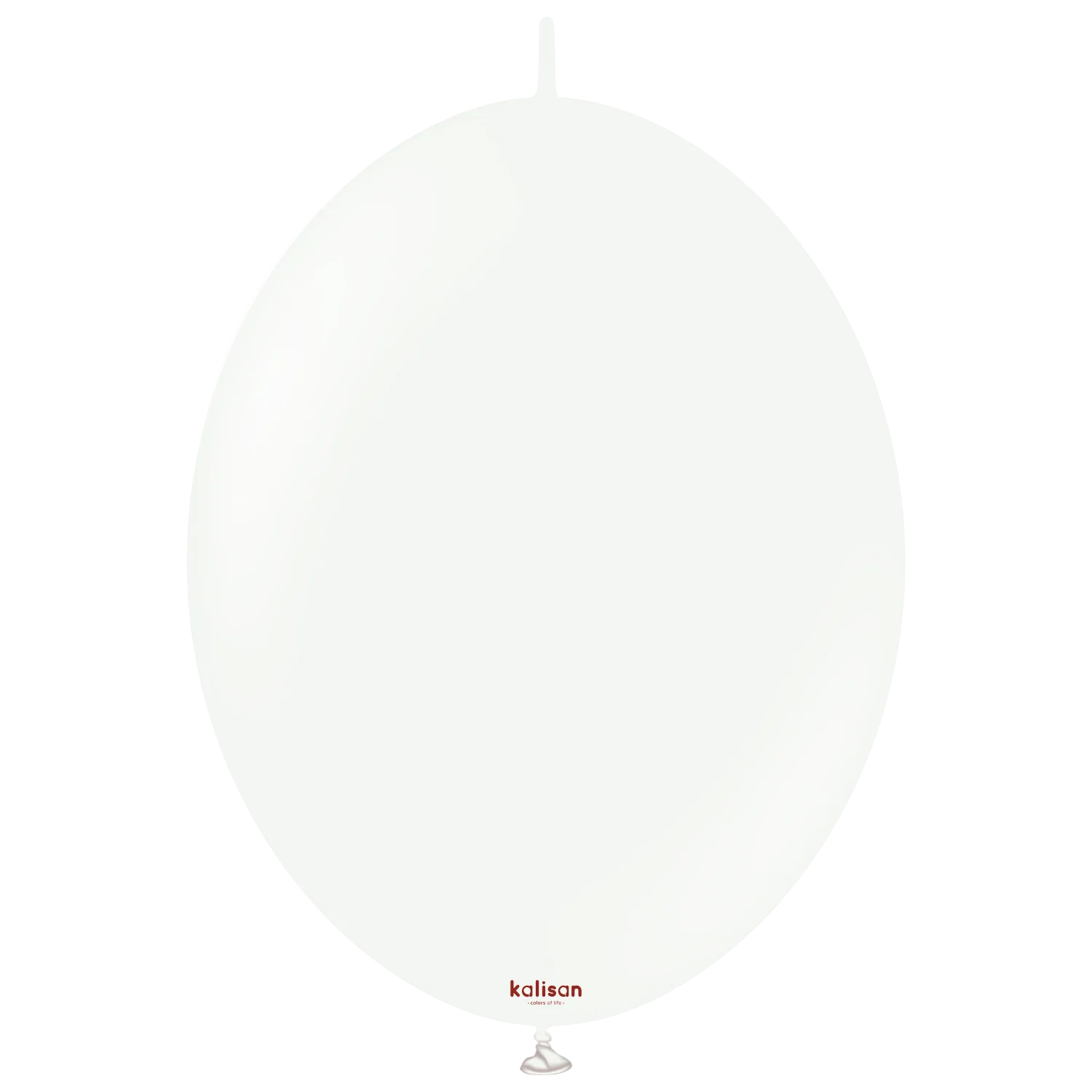 6" Kalisan Brand Linking Latex Balloons K-Link Standard White (50 Per Bag)