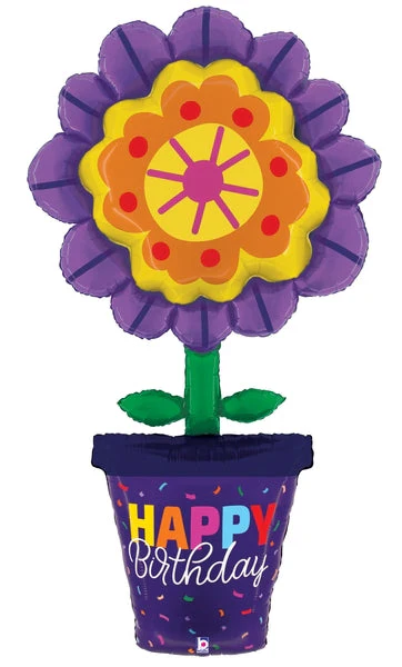 63" Shape Special Delivery Bold Bloom Foil Balloon