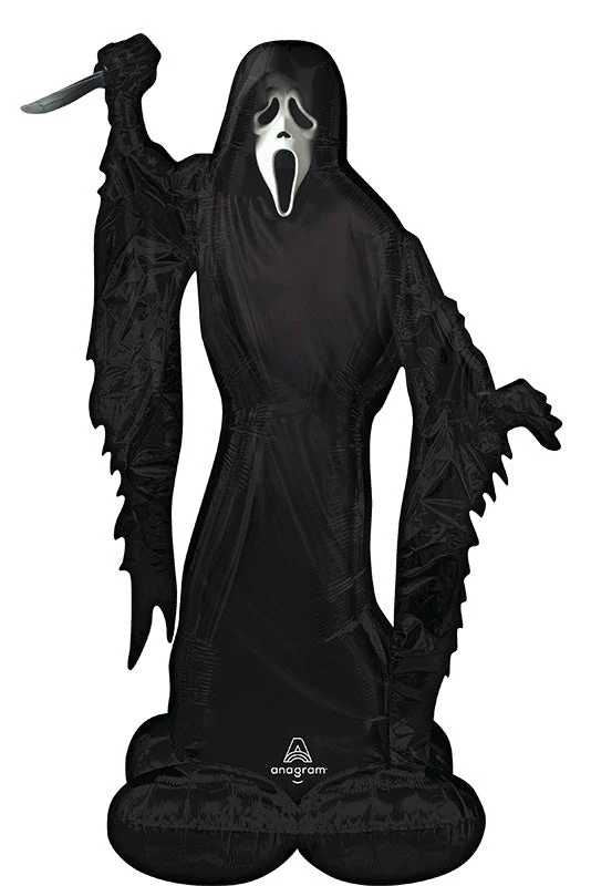64" Airfill Only Consumer Inflatable: AirLoonz Large Ghost Face Foil Balloon