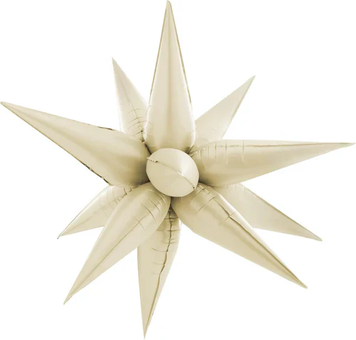 26" Airfill Decor Only Decochamp Brand Starburst Latte Foil (12 Piece Kit) Balloon