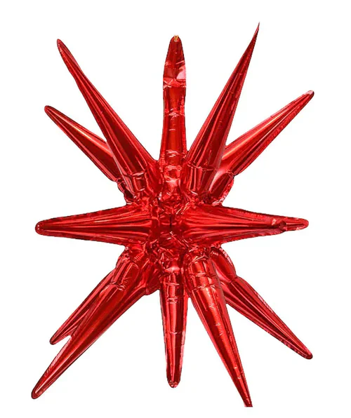22" Airfill Decor Only Decochamp Brand Starburst Red Foil (One Piece) Balloon