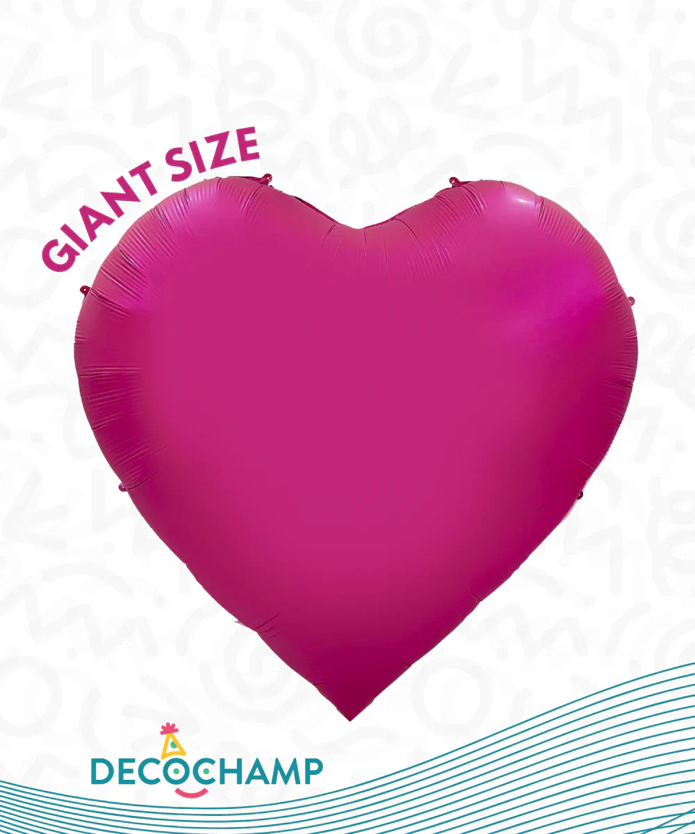 68" Decochamp Brand Decoheart Hot Pink Balloon