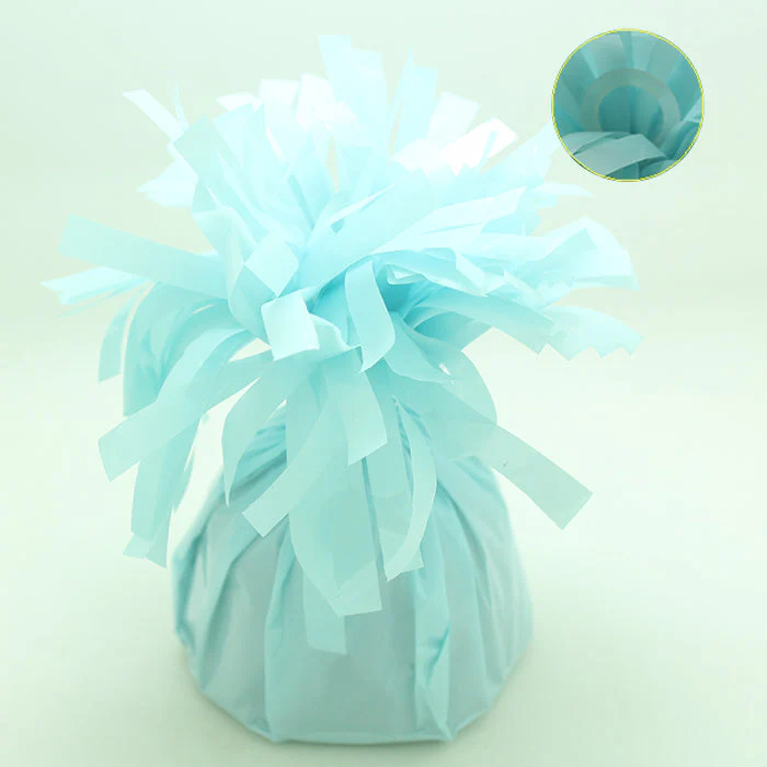 6 oz Baby Blue Foil Wrapped Balloon Weight