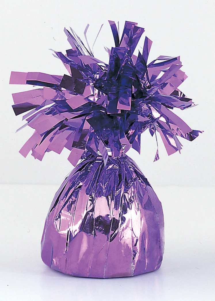 6 oz Lavender Foil Wrapped Balloon Weight