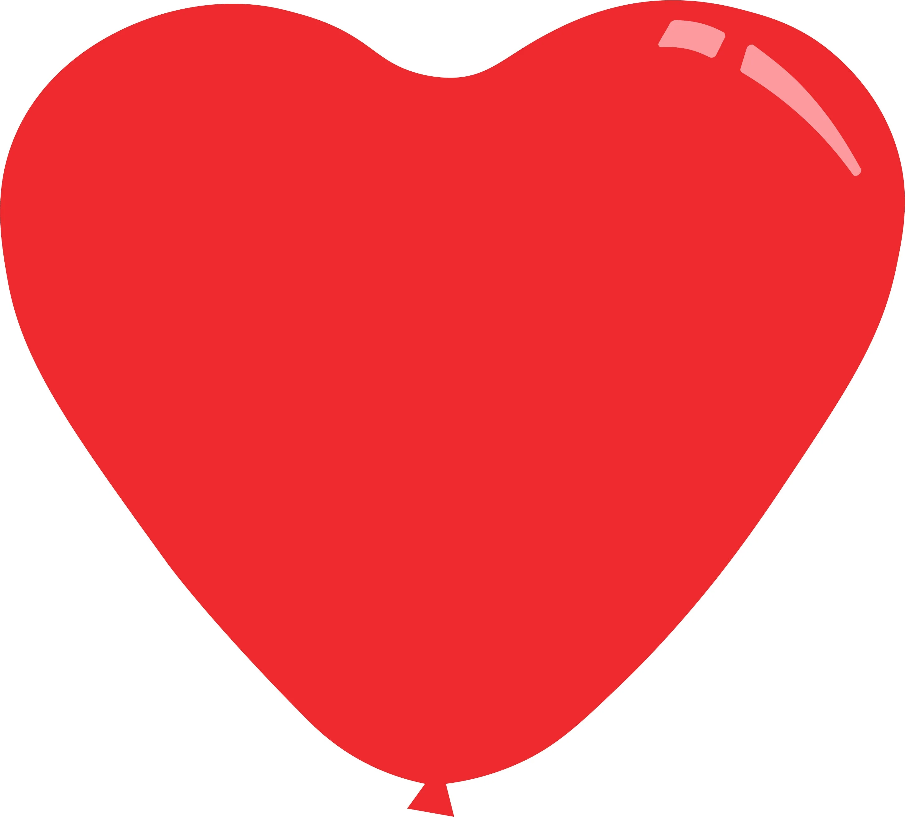 7" Standard Red Decomex Heart Shaped Latex Balloons (100 Per Bag)