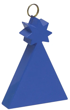 80g./2.8oz Blue Party Hat Plastic Balloon Weight Packaged