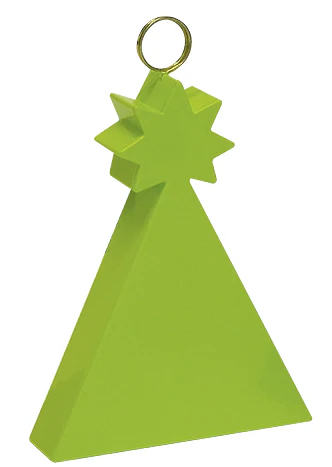 80g./2.8oz Lime Green Party Hat Plastic Balloon Weight