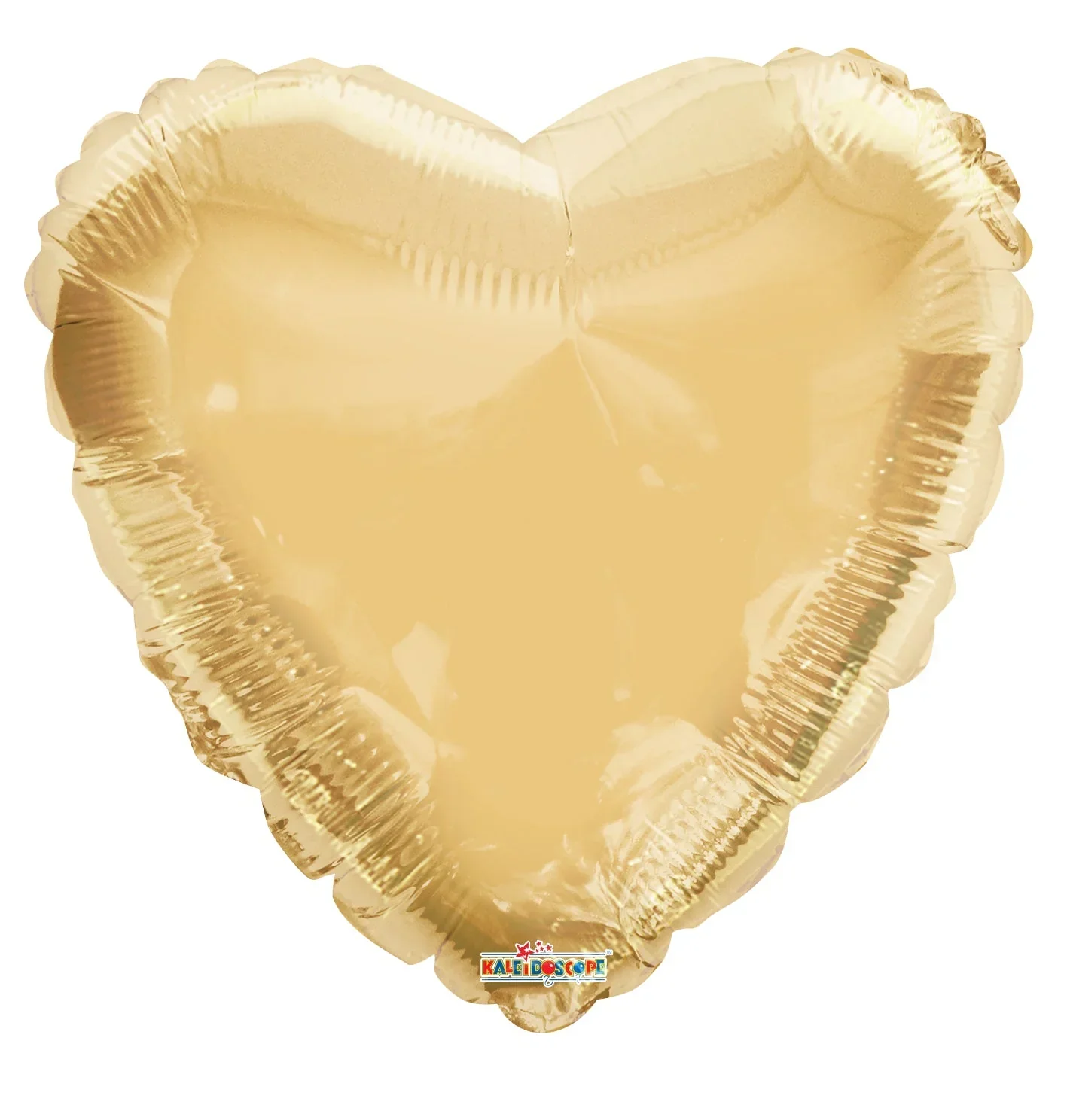 9" Airfill Only Solid Champagne Gold Heart Foil Balloon