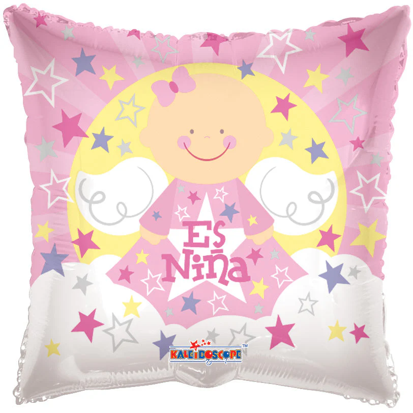 9" Airfill Only (Sticks Sold Separately) Angel Sobre Nubes Es Nina Balloon (Spanish)