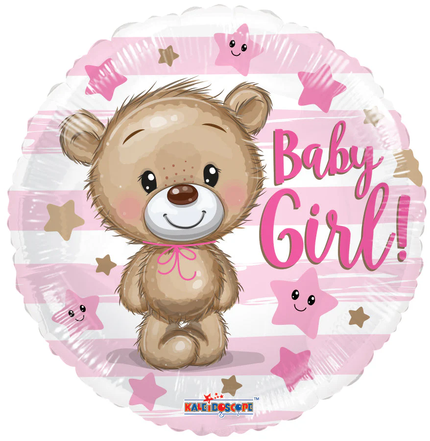 9" Airfill Only (Sticks Sold Separately) Baby Girl Bear Gellibean Balloons