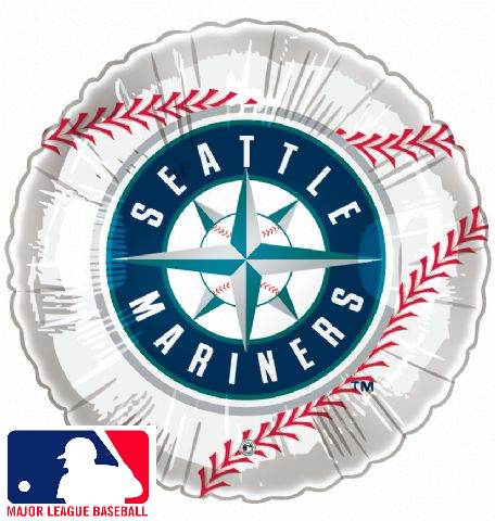 9" Airfill Only (Sticks Sold Separately) Baseball Seattle Mariners Baseball Balloon