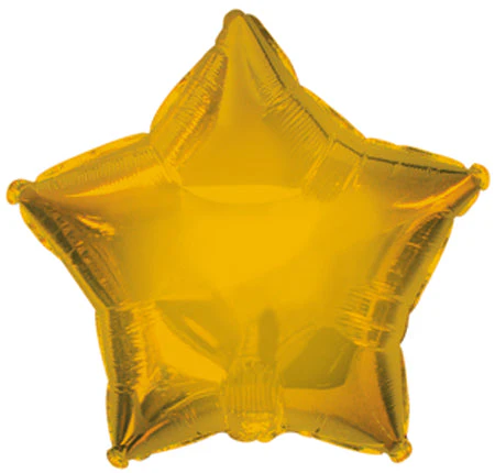 9" Airfill Only (Sticks Sold Separately) CTI Gold Star Balloon