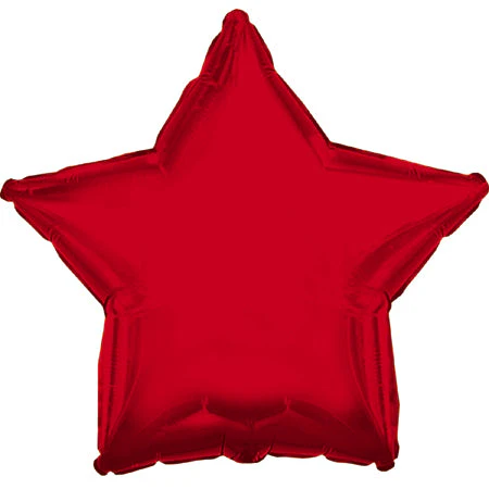 9" Airfill Only (Sticks Sold Separately) CTI Red Star Balloon