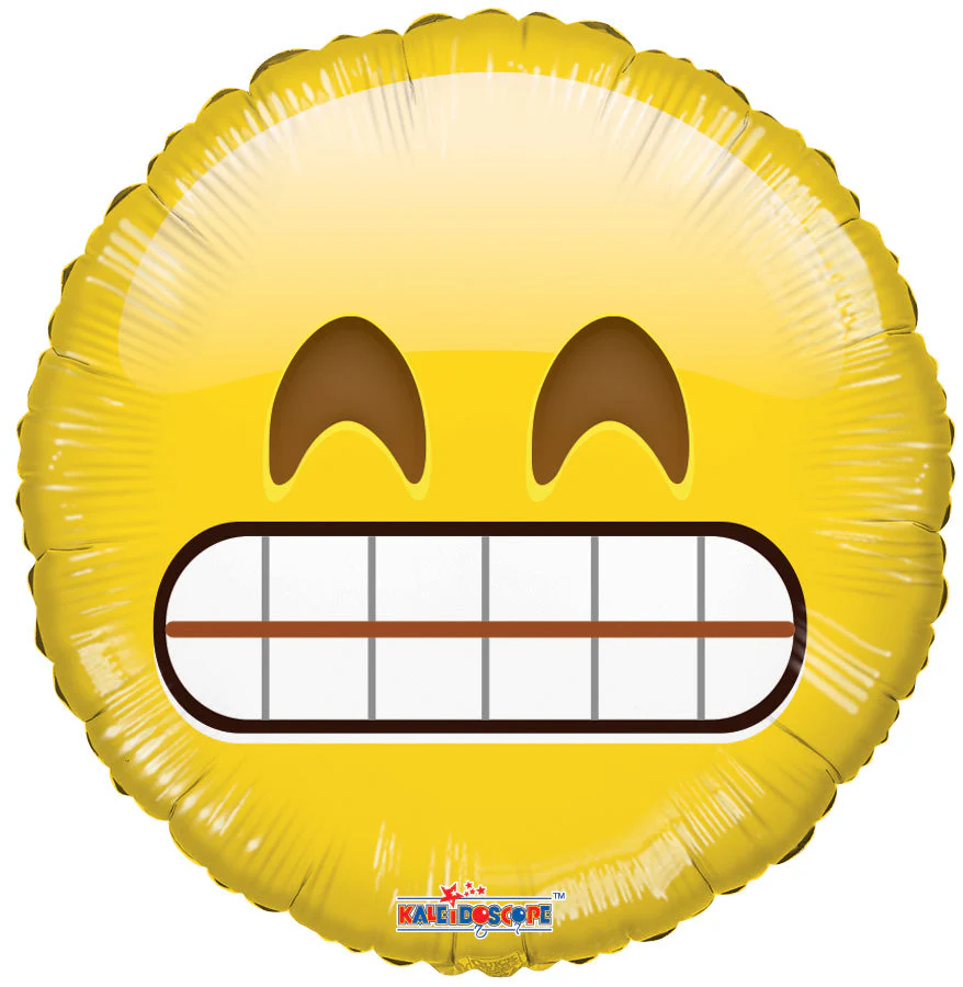 9" Airfill Only (Sticks Sold Separately) Emoji Teeth Balloon
