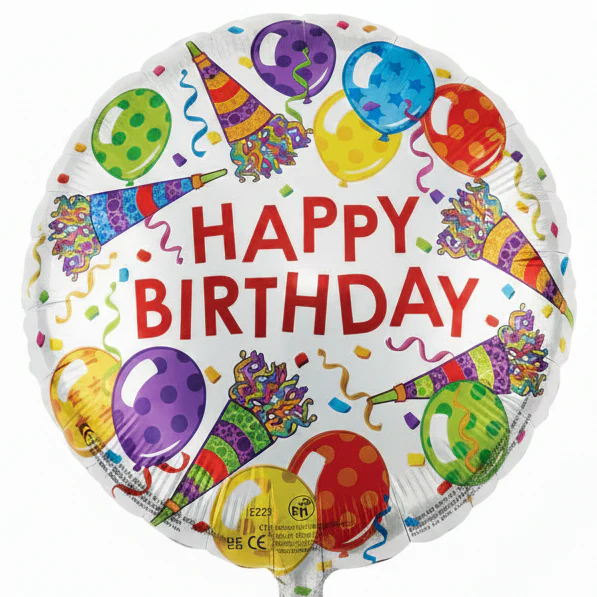 9" Airfill Only (Sticks Sold Separately) Foil Balloon Party Horns Birthday