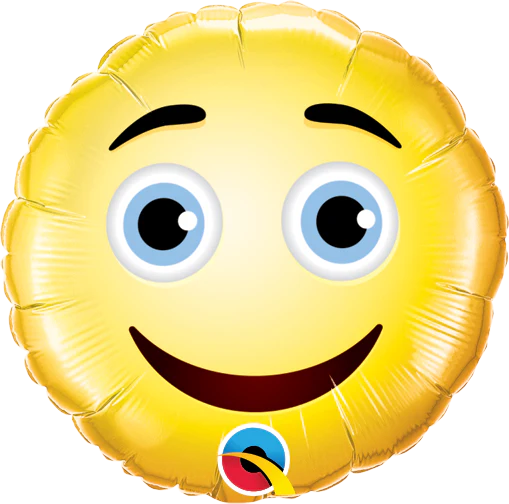 9" Airfill Only (Sticks Sold Separately) Foil Balloon Smiley Face