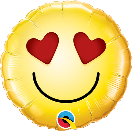 9" Airfill Only (Sticks Sold Separately) Foil Balloon Smiley Love
